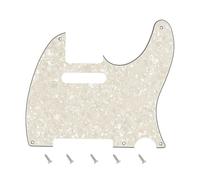 Banworks Pickguard Vintage TL 5 agujeros 3 capas guitarra eléctrica | Placa de rasguño para guitarra estilo vintage de USA/México Fender Tele Telecaster JT/HB-18 Perla blanca vintage