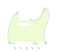 Banworks Pickguard Vintage TL 5 agujeros 3 capas guitarra eléctrica | Placa de rasguño para guitarra eléctrica Tele vintage estilo USA/México Fender JT/HB-18 Verde menta