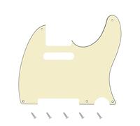 Banworks Pickguard Vintage TL 5 agujeros 3 capas guitarra eléctrica | Placa de rasguños para guitarra estilo vintage Fender Tele Telecaster JT/HB-18 crema para EE. UU./México