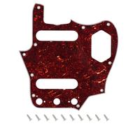 Banworks Placa de golpeo 60s Jaguar con muesca para el truss rod, placa de golpeo de 4 capas y 10 agujeros para Jaguar estilo moderno y vintage de Fender, JT/HB-29, tortuga marrón oscura