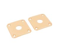 Banworks Placa de salida de plástico curva cuadrada para conector de guitarra Banworks, cubierta para guitarras eléctricas Gibson Epiphone Epi LP Les Paul, paquete de 2 JT/CKDP-02, color crema