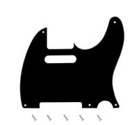 Banworks Placa pickguard vintage TL 5 agujeros 1-capa guitarra eléctrica | Placa de rasguño para Fender Tele Telecaster estilo vintage de EE. UU./México JT/HB-18 Negro