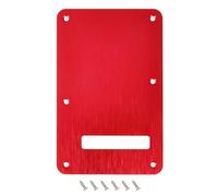 Banworks Placa trasera de aluminio procesado CNC de 1,5 mm de grosor, 1 capa, 6 agujeros, cubierta de cavidad para trémolo para Fender estándar de Estados Unidos/mexicanos Stratocaster Strat ST JT/HGB