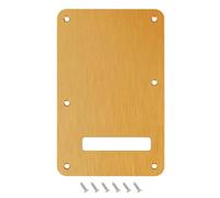 Banworks Placa trasera de aluminio procesado CNC de 1,5 mm de grosor, 1 capa, 6 agujeros, cubierta de cavidad para trémolo para Fender estándar de Estados Unidos/mexicanos Stratocaster Strat ST JT/HGB