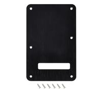 Banworks Placa trasera de aluminio procesado CNC de 1,5 mm de grosor, 1 capa, 6 agujeros, cubierta de cavidad para trémolo para Fender estándar de Estados Unidos/mexicanos Stratocaster Strat ST JT/HGB