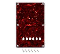 Banworks Placa trasera ST 6 agujeros, borde biselado, tapa trémolo 4 capas | Placa trasera para Squier Stratocaster Strat, JT/HGB-04, fabricación china, tortuga marrón oscuro