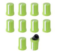 Banworks Pomo giratorio de 6 mm de diámetro del agujero interior para mezclador de efectos de guitarra, codificador de sintetizador, DJM, DDJ/XDJ, paquete de 10 JT/XNM-13, verde-blanco
