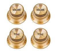 Banworks Pomos de control de guitarra estilo años 60, métricos, 18 ranuras, 2 tonos, 2 perillas de volumen, perillas de velocidad superior de aluminio de 6 mm para guitarras eléctricas Epiphone Les