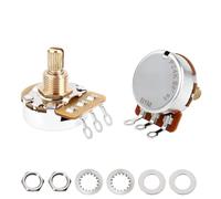 Banworks Pot guitarra latón B1MΩ rosca 3/8" Imperial 24-estrías | Potenciómetro lineal 15,5 mm, eje dividido, respaldo sellado para Gibson LP/SG Fender Strat/Tele PRS, 2Pcs JT/XNQ-13