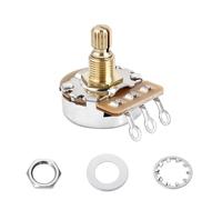 Banworks Potenciómetro de latón A1MΩ M8 de tamaño completo métrico de 18 ranuras de eje corto dividido (15 mm de longitud) con parte trasera sellada para Epiphone Les Paul LP/SG Squier Strat/Tele, 1