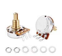 Banworks Potenciómetro de latón B1MΩ Imperial de rosca de 3/8 pulgadas de tamaño completo, 24 ranuras de eje largo dividido (19 mm de longitud) para Gibson Les Paul LP/SG Fender Strat/Tele PRS, 2