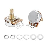 Banworks Potenciómetro de latón B1MΩ M8 para guitarra eléctrica de tamaño completo, 18 ranuras, eje corto dividido (15 mm de longitud), potenciómetro cónico lineal para Epiphone Les Paul LP/SG Squier