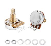 Banworks Potenciómetros de latón A1MΩ M8 para guitarra eléctrica de tamaño completo, 18 ranuras de eje largo dividido (18 mm de longitud), potenciómetros cónicos de audio para Epiphone Les Paul LP/SG