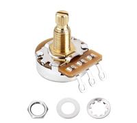Banworks Potenciómetros de latón B1MΩ M8 de tamaño completo para guitarra de tamaño completo, 18 ranuras divididas, eje largo (18 mm de longitud), potenciómetros cónicos lineales para Epiphone Les