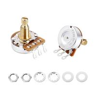 Banworks Potenciómetros de latón B1MΩ M8 para guitarra eléctrica de tamaño completo con rosca métrica de 18 ranuras y eje largo dividido (18 mm de longitud) para Epiphone Les Paul LP/SG Squier Strat