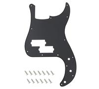 Banworks Precision Bass Golpeador de 1 capa de 13 agujeros P Bass PB placa de arañazos para guardabarros de estilo moderno de Estados Unidos/mexicanos JT/HB-10 negro mate