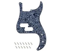 Banworks Precision Bass Golpeador de 4 capas y 13 agujeros P Bass PB placa para arañazos para guardabarros de estilo moderno de Estados Unidos/México, bajo de precisión JT/HB-10, color gris perla