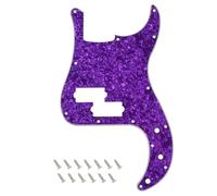 Banworks Precision Bass Golpeador de 4 capas y 13 agujeros P Bass PB placa para arañazos para guardabarros de estilo moderno de Estados Unidos/México, bajo de precisión JT/HB-10, color morado perla