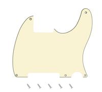 Banworks Protector de guitarra blanco personalizado 5 agujeros | 3-Ply DIY Guitar Pickguard for Fender Telecaster Tele TL Style Electric Guitars JT/HB-13 Cream