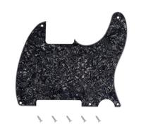 Banworks Protector de guitarra blanco personalizado 5 agujeros | 4-Ply DIY Guitar Pickguard para guitarras eléctricas Fender Telecaster Tele TL Style JT/HB-13 Perla Negra