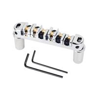 Banworks Puente de rodillos de bloqueo eléctrico Tune-O-Matic con selletas de rodillos, espaciado entre cuerdas de 51,5 mm para guitarras estilo Epiphone/Gibson LP Les Paul/SG/ES JT/GDQQ-02 cromado