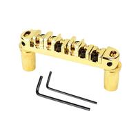 Banworks Puente de rodillos de bloqueo Tune-O-Matic con selletas de rodillos, espaciado entre cuerdas de 51,5 mm para guitarras estilo Epiphone/Gibson LP Les Paul/SG/ES JT/GDQQ-02 Golden