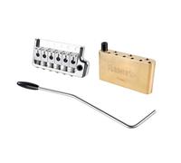 Banworks Puente de trémolo de 6 puntos, espacio de cuerda de 52,5 mm con brazo de trémolo de 5 mm y bloque de latón macizo completo para guitarras eléctricas PRS Fender/Squier Stratocaster Strat ST