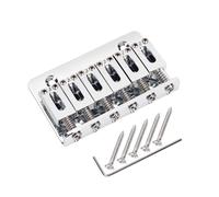 Banworks Puente fijo con cordal sin trémolo para 6 cuerdas, 52,5 mm (2-1/16"), cuerdas a través del cuerpo, puente fijo rígido para guitarra eléctrica Strat ST Tele JT/GDQQ-09 cromado