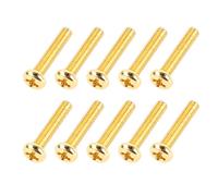Banworks Rosca métrica 4 x 22 mm M4 de una sola bobina para guitarra eléctrica, tornillos de ajuste de altura para Squier Stratocaster Strat ST Telecaster Tele TL 10 piezas JT/DXQLS-02 dorado