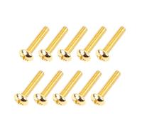 Banworks Rosca métrica de 3,3 x 18 mm M3.3 para guitarra eléctrica, bobina única, tornillos de montaje de pastilla para Squier Stratocaster Strat ST Telecaster Tele TL 10 piezas JT/DXQLS-02 dorado