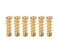 Banworks Rosca métrica de 3 x 18 mm M3 de acero inoxidable para puente de trémolo y juego de resortes para guitarra eléctrica Strat/Tele y puentes de bajo, 6 tornillos + 6 resortes JT/QMLS-01 dorado