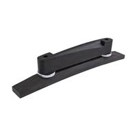 Banworks Sillín de puente de guitarra Archtop Jazz de 6 cuerdas, puente ajustable de ébano con tornillos plateados, repuesto para guitarras Archtop y Jazz, JT/QM-10, 138 x 15 mm