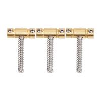 Banworks Sillines de puente de 10,8 mm (27/64") sillines de latón sillines de puente redondos para guitarras eléctricas Vintage Telecaster Tele TL espaciado entre cuerdas de 54 mm JT/QM-07