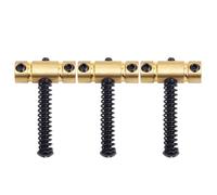 Banworks Sillines de puente de 10,8 mm (27/64") sillines de latón sillines de puente redondos para guitarras eléctricas Vintage Telecaster Tele TL espaciado entre cuerdas de 54 mm JT/QM-07