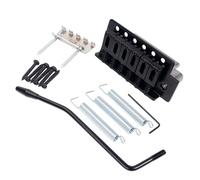 Banworks Sistema de puente de trémolo de 6 cuerdas, espacio para cuerdas de 52,5 mm, silletas modernas, brazo de trémolo M6 y bloque de zinc para estilo Strat, ST y Squier JT/CYXT-01, color negro