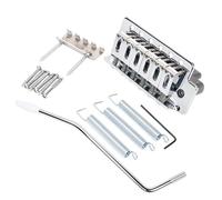 Banworks Sistema de puente de trémolo de 6 cuerdas, espacio para cuerdas de 52,5 mm, silletas modernas, brazo de trémolo M6 y bloque de zinc para estilo Strat, ST y Squier JT/CYXT-01 cromado