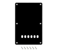 Banworks Strat Backplate - Cubierta trasera de 6 agujeros para guitarra eléctrica, trémolo, borde biselado, cubierta trasera para Squier Stratocaster Strat ST JT/HGB-04 1 capa, color negro