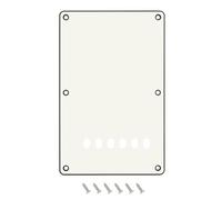 Banworks Strat - Cubierta trasera de 6 agujeros para guitarra eléctrica, trémolo, borde biselado, cubierta trasera para Squier Stratocaster Strat ST JT/HGB-04 de 3 capas, color blanco vintage