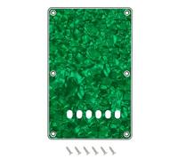 Banworks Strat - Cubierta trasera de 6 agujeros para guitarra eléctrica, trémolo, borde biselado, cubierta trasera para Squier Stratocaster Strat ST JT/HGB-04 de 4 capas, color verde perla