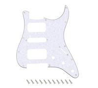 Banworks Strat HSH - Golpeador con corte Humbucker abierto de esquina redonda, 4 capas y 11 agujeros para Fender estándar de Estados Unidos/mexicanos, Stratocaster Strat ST JT/HB-34, color blanco