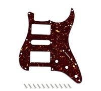 Banworks Strat HSH Golpeador con corte Humbucker de esquina cuadrada, se adapta a Humbuckers cubiertos y abiertos, placa de arañazos Strat de 4 capas de 11 agujeros para Fender estándar de Estados