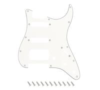Banworks Strat HSS Golpeador con 2 tornillos de esquina redonda abierta Humbucker recortado, 3 capas 11 agujeros Strat Scratch Plate para EE.UU. / Mexicano Fender Stratocaster Strat ST JT/HB-44