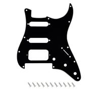 Banworks Strat HSS Golpeador con 2 tornillos de esquina redonda abierta Humbucker y corte de puente FR, placa de arañazos Strat de 3 capas de 11 agujeros para Fender Stratocaster Strat ST JT/HB-46