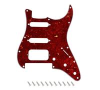 Banworks Strat HSS - Golpeador con 2 tornillos de esquina redonda abierta Humbucker y corte de puente FR, placa de arañazos de 4 capas y 11 agujeros para Fender Stratocaster JT/HB-46 de Estados Unidos