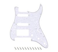 Banworks Strat HSS - Golpeador con corte de puente FR, corte Humbucker de esquina cuadrada, se adapta a Humbuckers cubiertos y abiertos, placa de arañazos ST de 4 capas de 11 agujeros para Fender