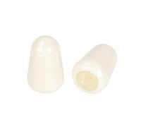 Banworks Tapa de interruptor de guitarra de 3 vías, punta de interruptor de guitarra de 5 vías para guitarras eléctricas Fender/Squier Strat ST Tele, paquete de 2 unidades JT/DWQM-05, color blanco