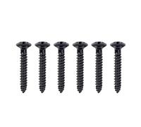 Banworks Tornillos de montaje de puente fijo para guitarra eléctrica de cabeza ovalada avellanada M3.5 de 3,5 x 25 mm, tornillo de montaje de puente rígido para Squier Stratocaster Strat ST Tele Bass