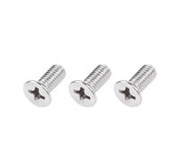 Banworks Tornillos de puente de trémolo M4 de tamaño métrico de 4 x 10 mm, tornillos de puente de guitarra avellanados de acero inoxidable para Stratocaster Strat Tremolo, paquete de 3 JT/QQLS-08