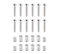 Banworks Tornillos entonación #4-40 UNC×5/8" acero inoxidable con resortes, para Fender Strat ST, set 12 JT/QMLS-03 Cromado