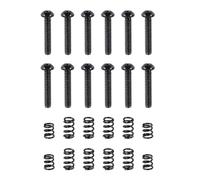 Banworks Tornillos entonación #4-40 UNC×5/8" acero inoxidable con resortes, para Fender Strat ST, set 12 JT/QMLS-03 Negro
